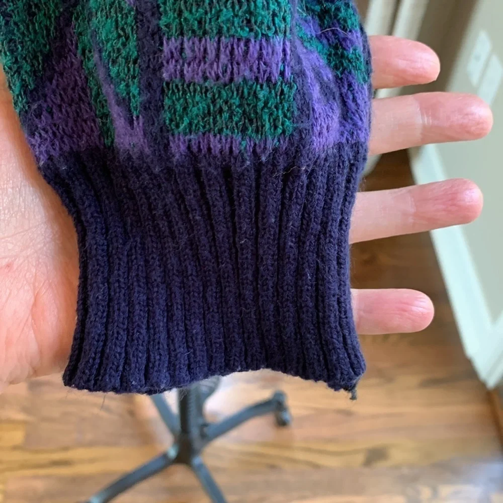 City Streets sz L vintage multi colored grandpa sweater - Picture 4 of 6